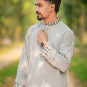 Premium Panjabi Vangchur -Ash