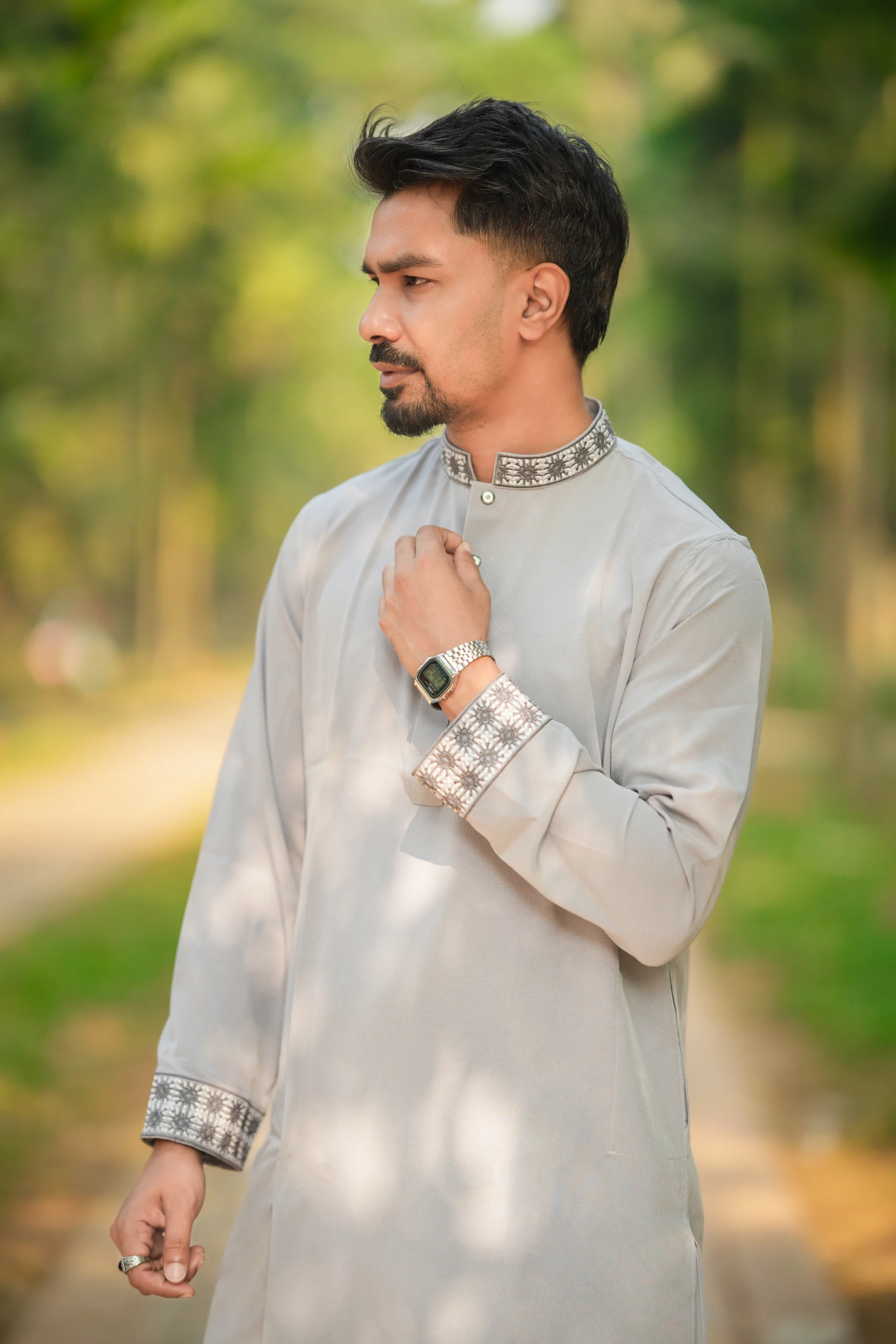 Premium Panjabi Vangchur -Ash