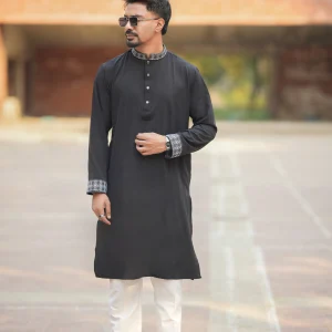 Premium Panjabi Vangchur -Black